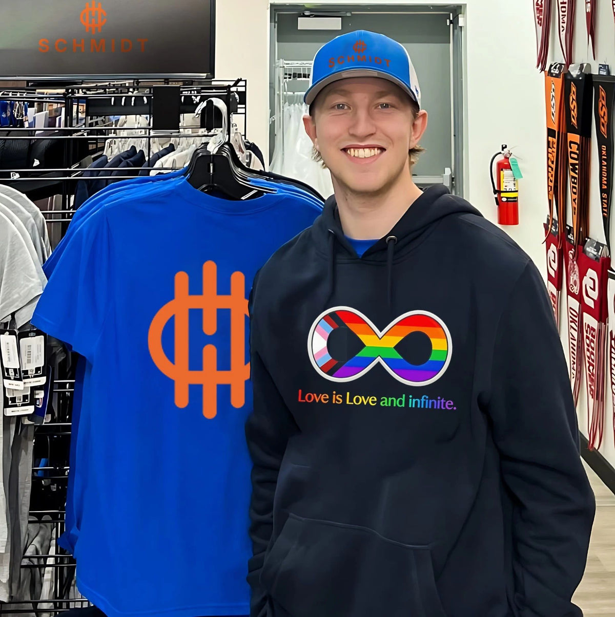 Love is Love and infinite Progress Pride flag shirt