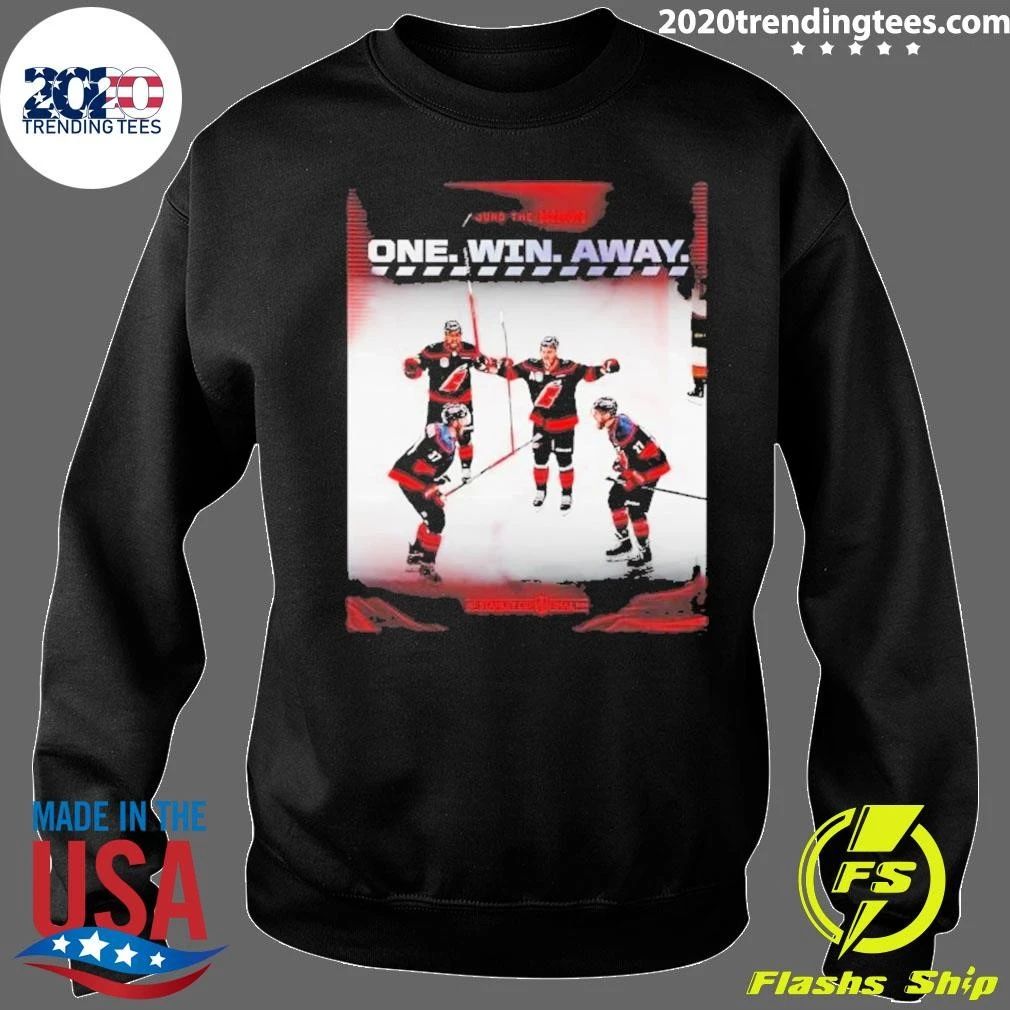 Carolina Hurricanes Sound The Siren One Win Away 2026 Tee Shirt