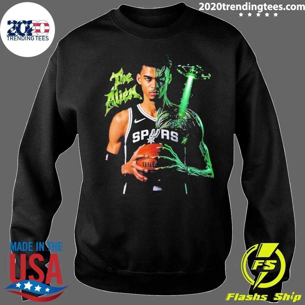Wembanyama San Antonio Spurs The Alien Basketball Player Nba Ufo Shirt