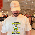 Sorry my nice button is out of order but my bite me works just fine cartoon panda shirt