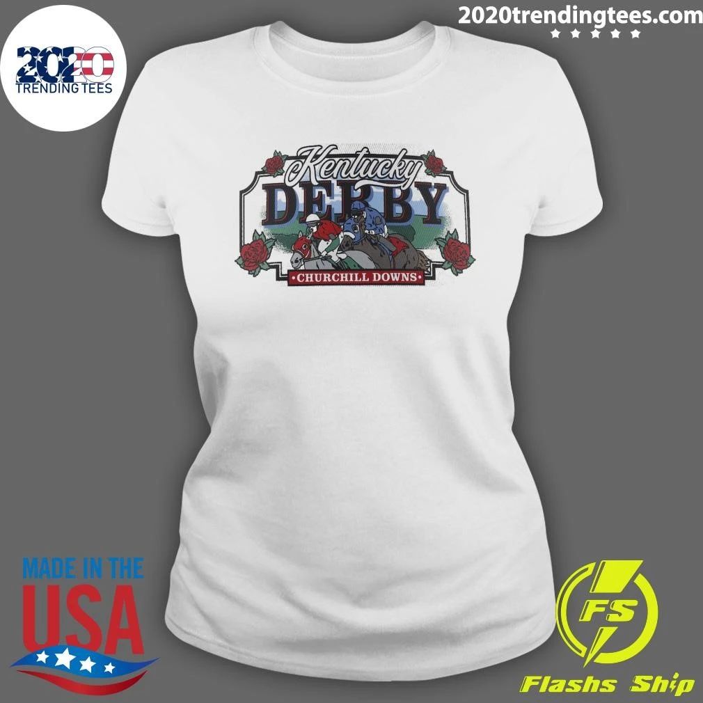 Kentucky Derby Churchill Downs Run For The Roses Retro Shirt