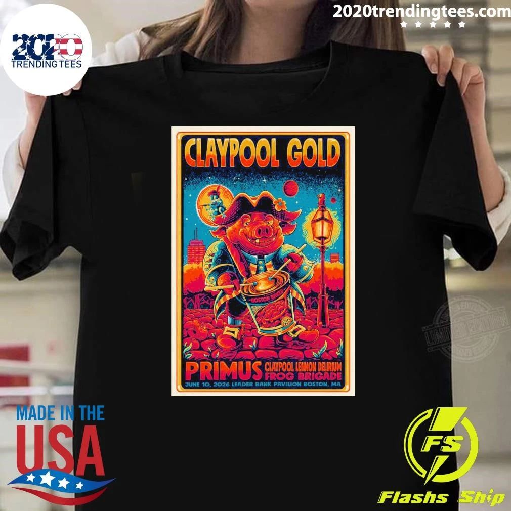 Primus Claypool Gold Tour Boston MA June 10 2026 Shirt