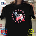 Patriotic Lady Liberty Holding American Flag USA Pride Shirt