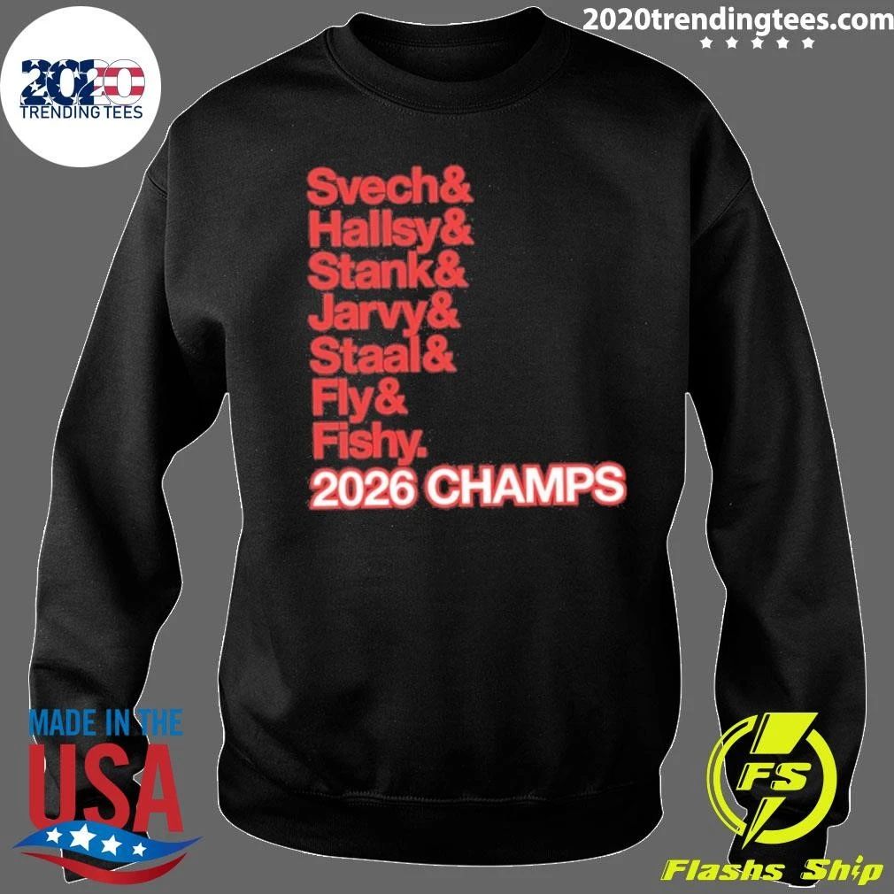 Carolina Hockey Ampersand 2026 Champs Svech Hallsy Stank Jarvy Staal Fly And Fishy Shirt
