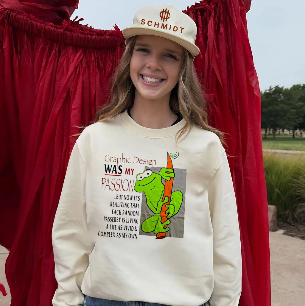 Frog graphic design was my passion shirt
