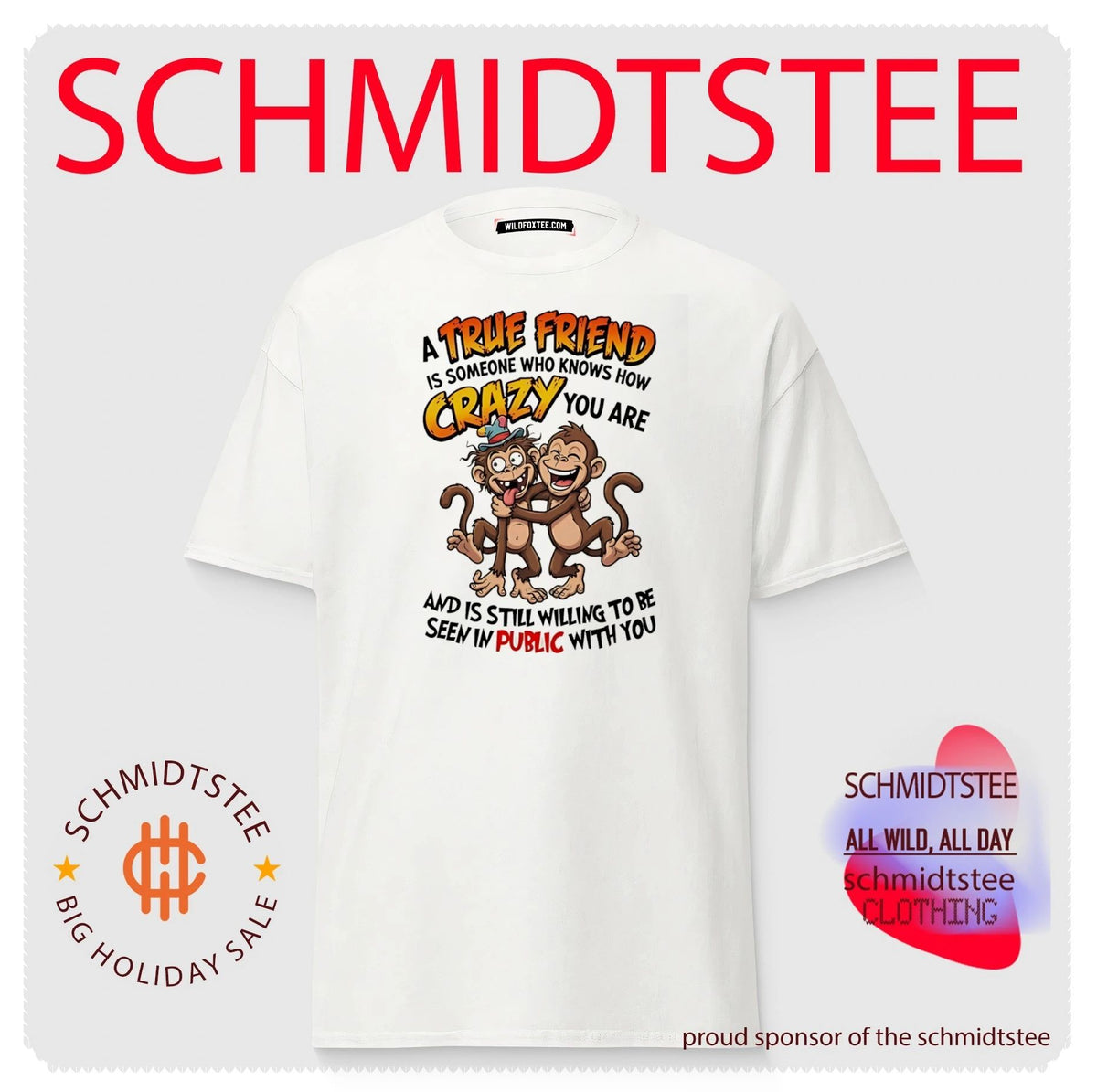 A true friend is someone who knows how crazy you are cartoon monkeys shirt