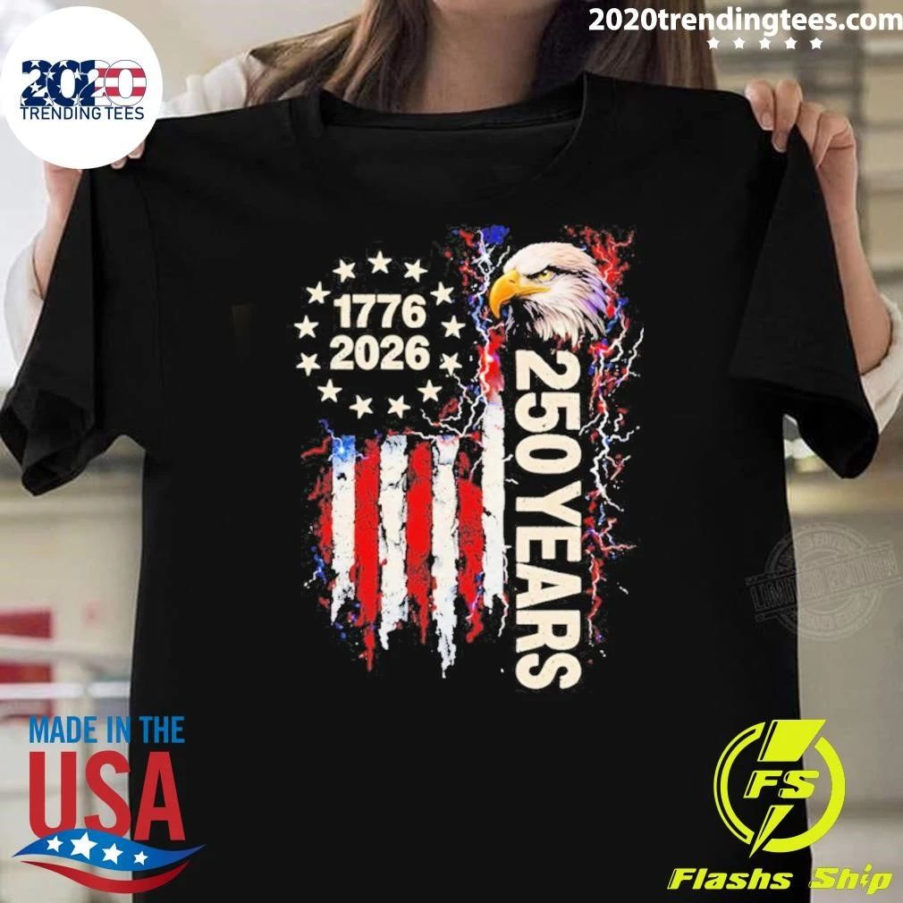 Patriotic Bald Eagle Usa 250th Anniversary 1776-2026 Shirt