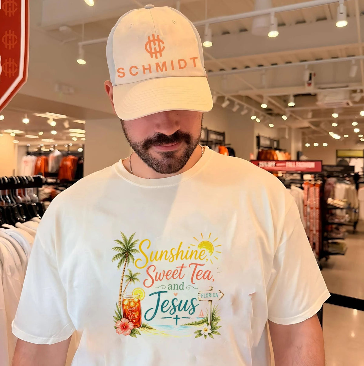 Sunshine Sweet Tea and Jesus Florida Christian faith shirt