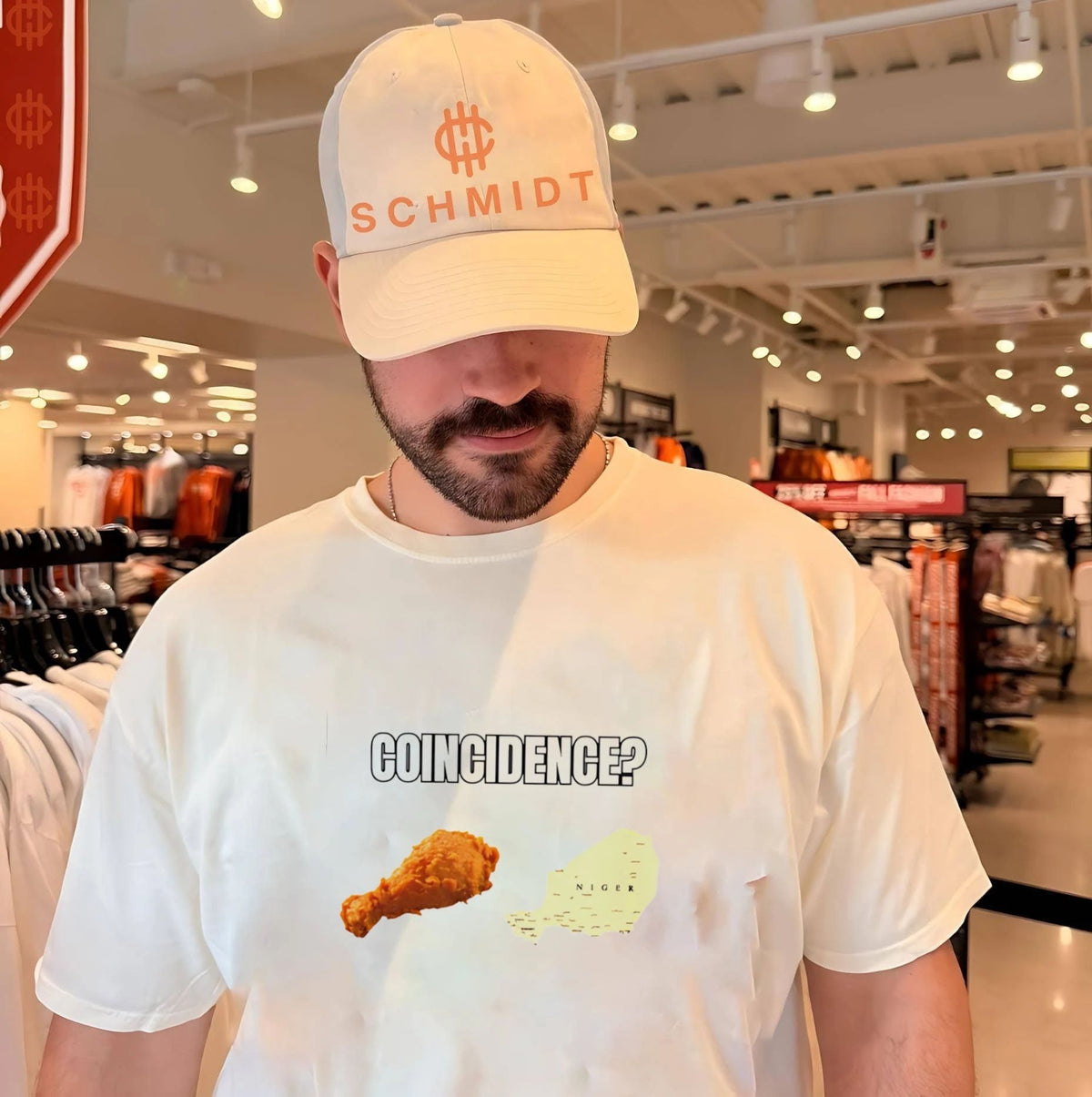 Coincidence fried chicken and Niger State shirt