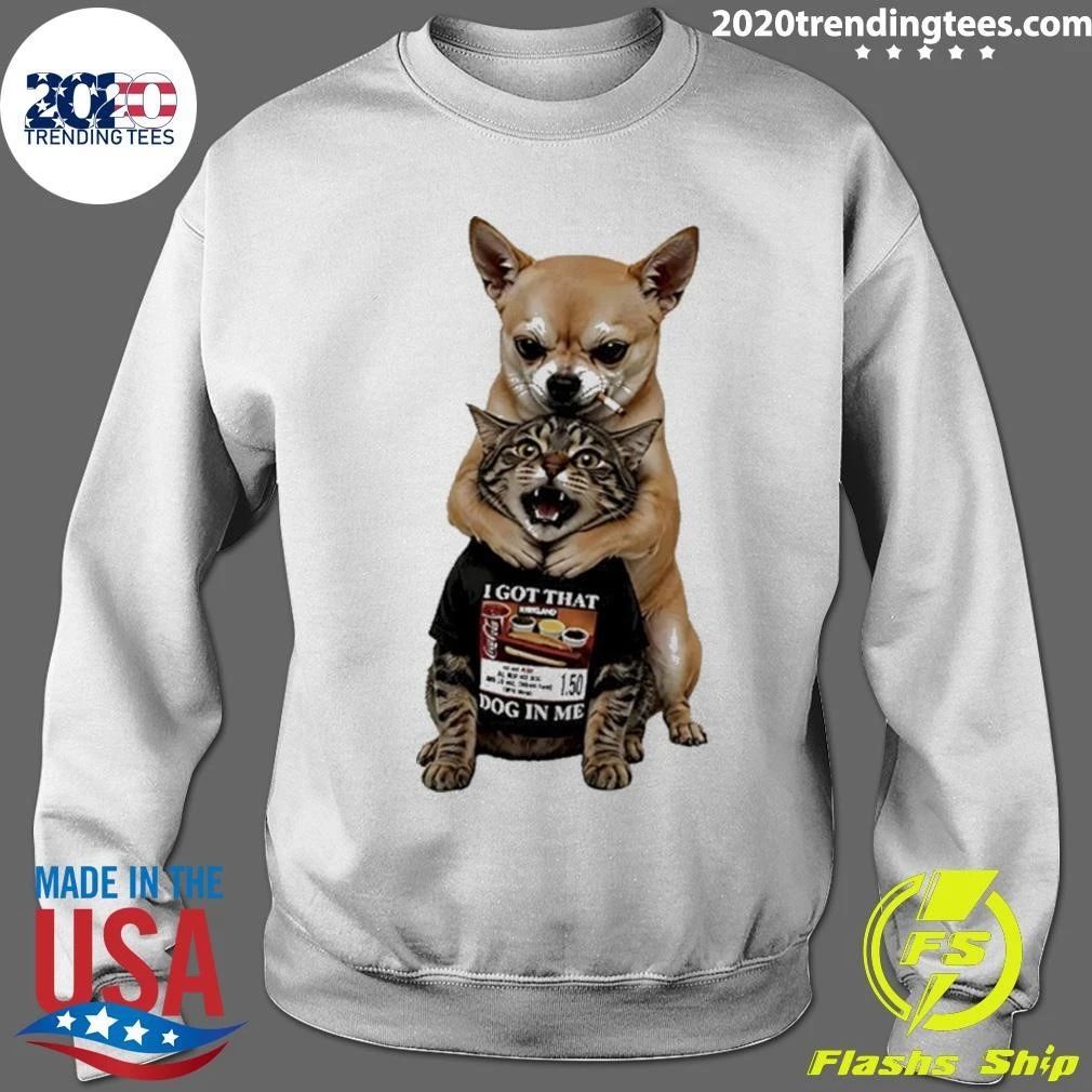 Chihuahua And Cat Smoking Meme Shirt