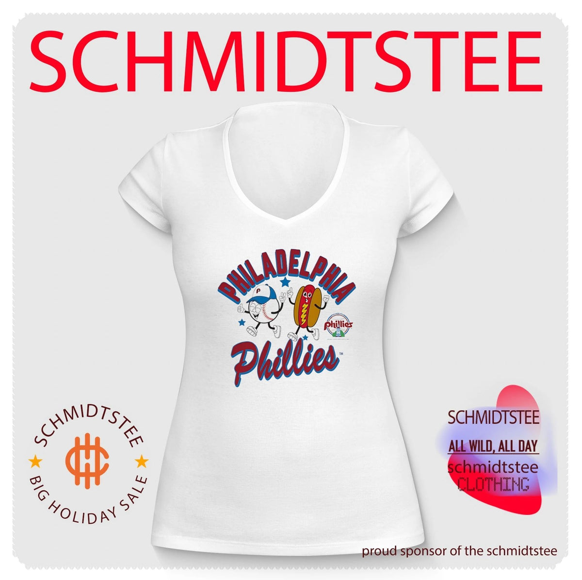 Philadelphia Phillies HotDog Preschool Snack cartoon shirt