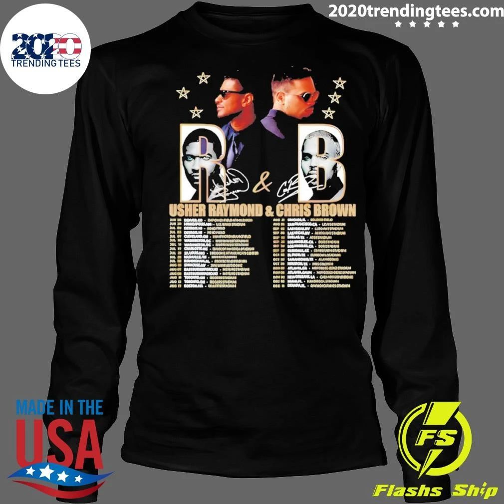 Usher Raymond Chris Brown Music Stars Tour Schedule R And B Concert Shirt