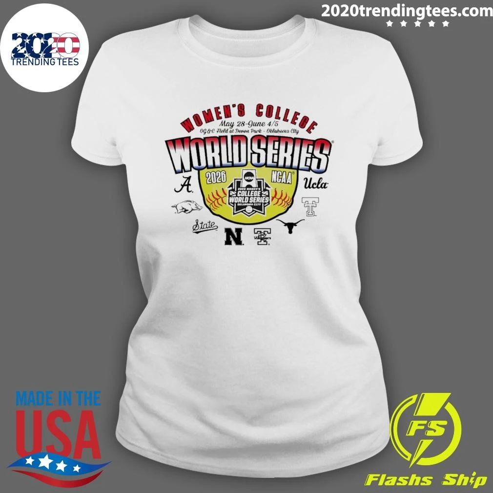 Ncaa Softball Women’s College World Series 2026 Oklahoma City Team Logo Shirt