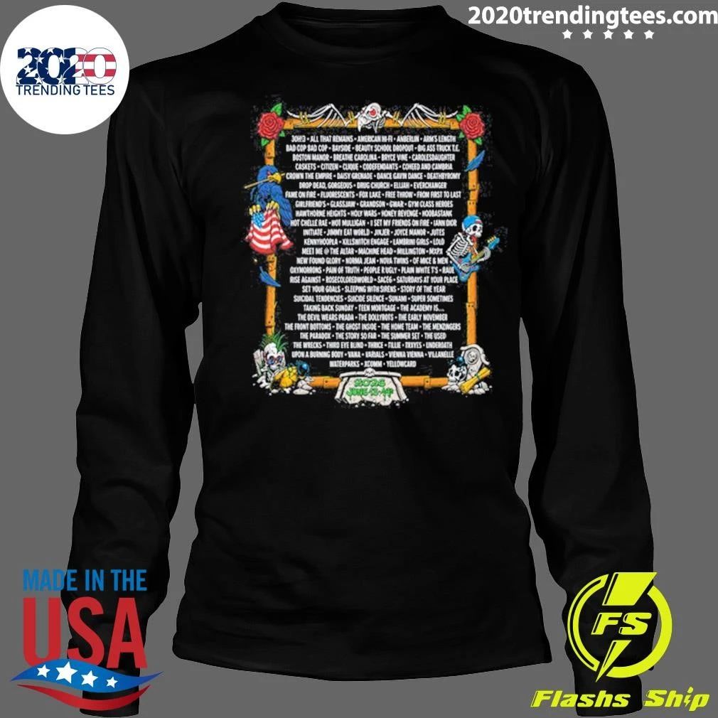 Vans Warped Tour Washington D.C 2026 Lineup Tee Shirt