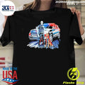 Skeleton Police And Working Dog Graphic Shirt