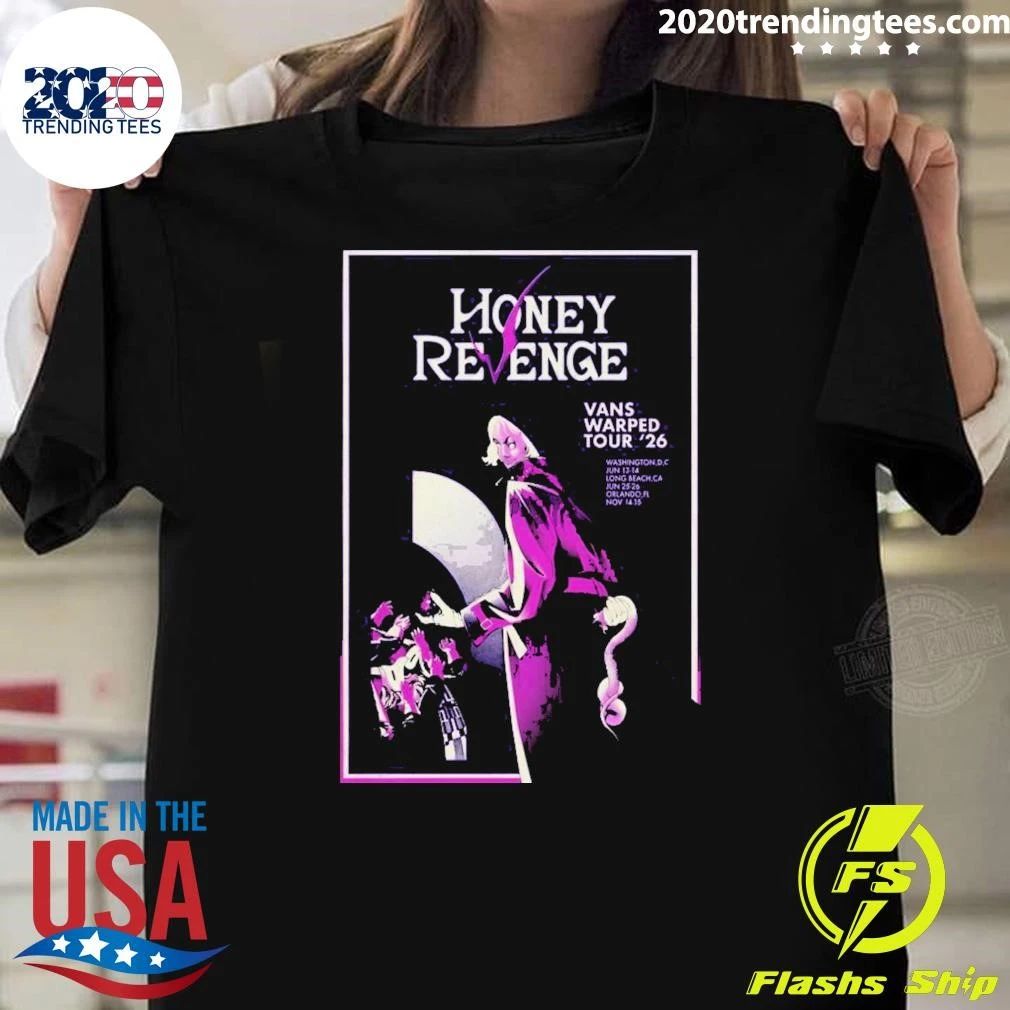 Honey Revenge Vans Warped Tour 26 Poster Shirt
