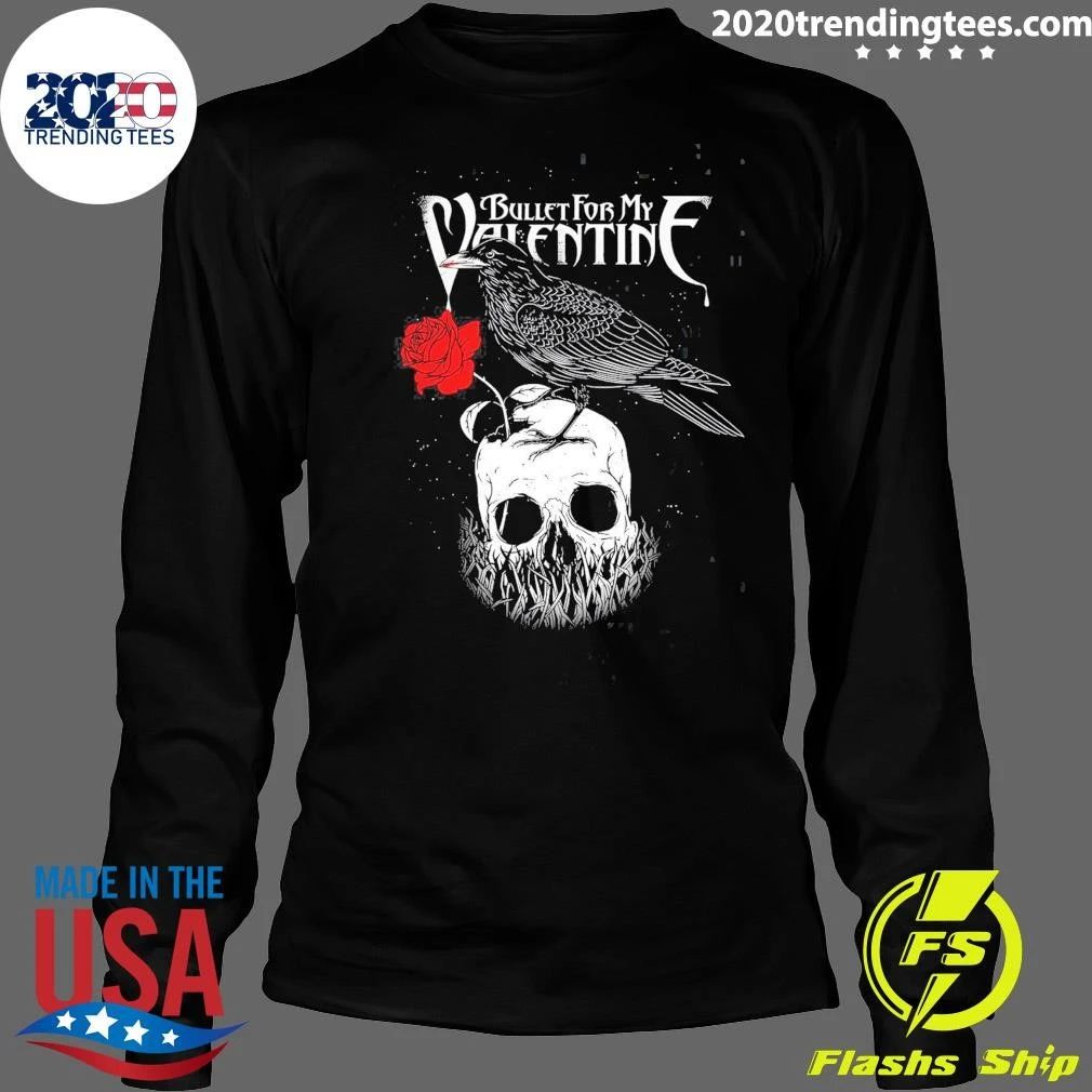 Crows and Human Skulls Bullet For My Valentine Oversized Shirt