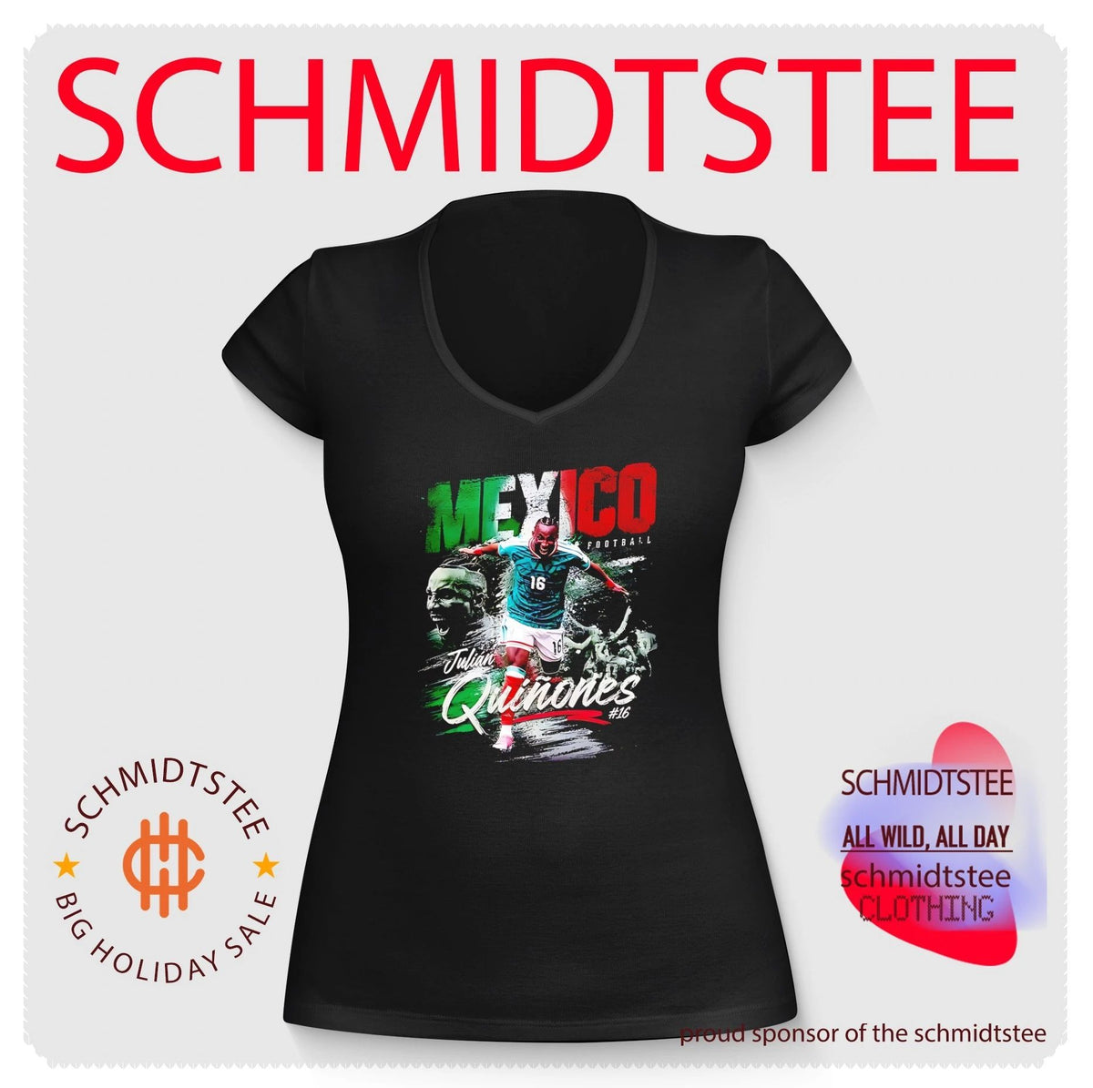 Mexico soccer player Julian Quinones running pose vintage shirt