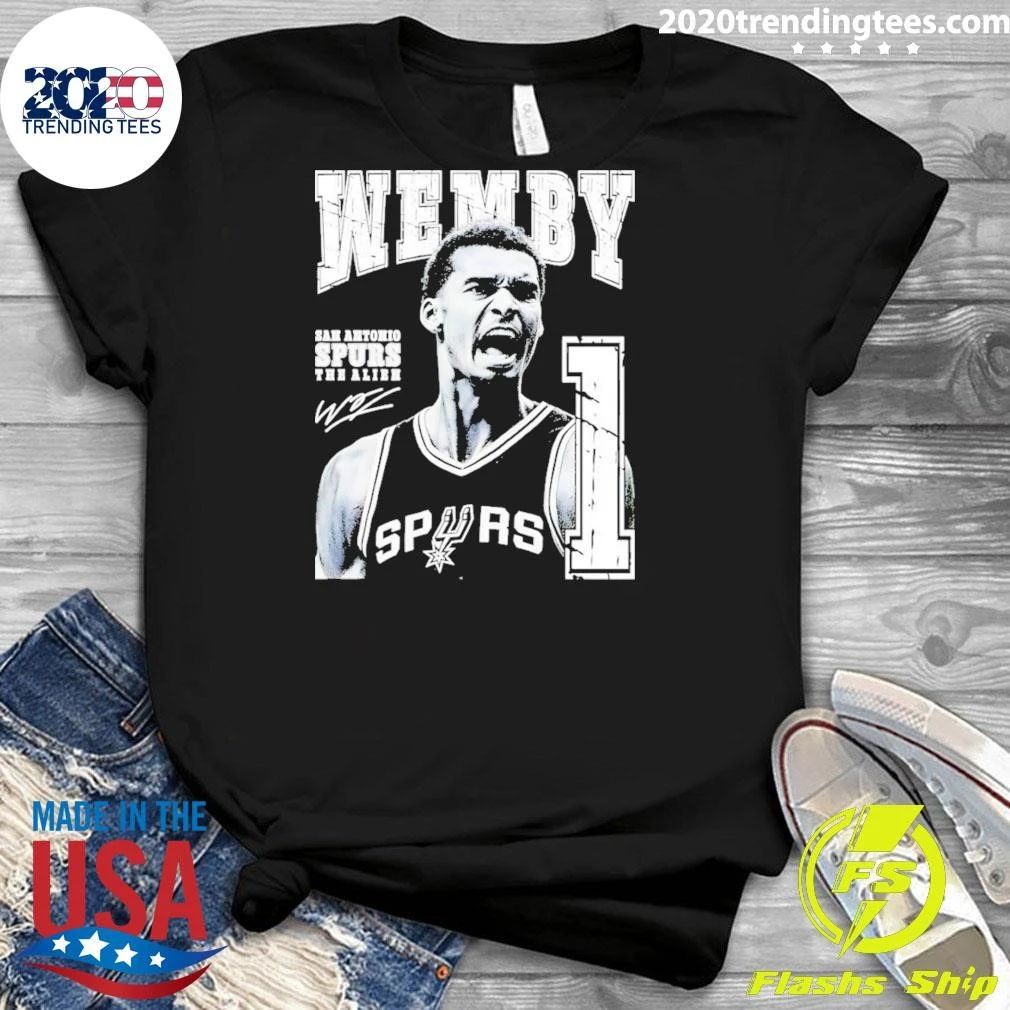 Wembanyama San Antonio Spurs Wemby The Alien 1 Basketball Signature Shirt