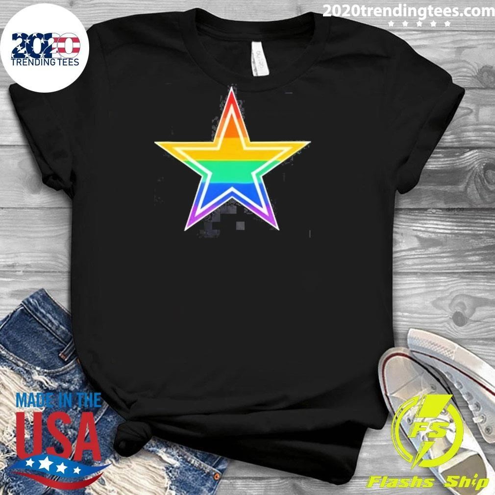 Rainbow Pride Star Dallas Cowboys Rainbow Pride Star Aesthetic Shirt