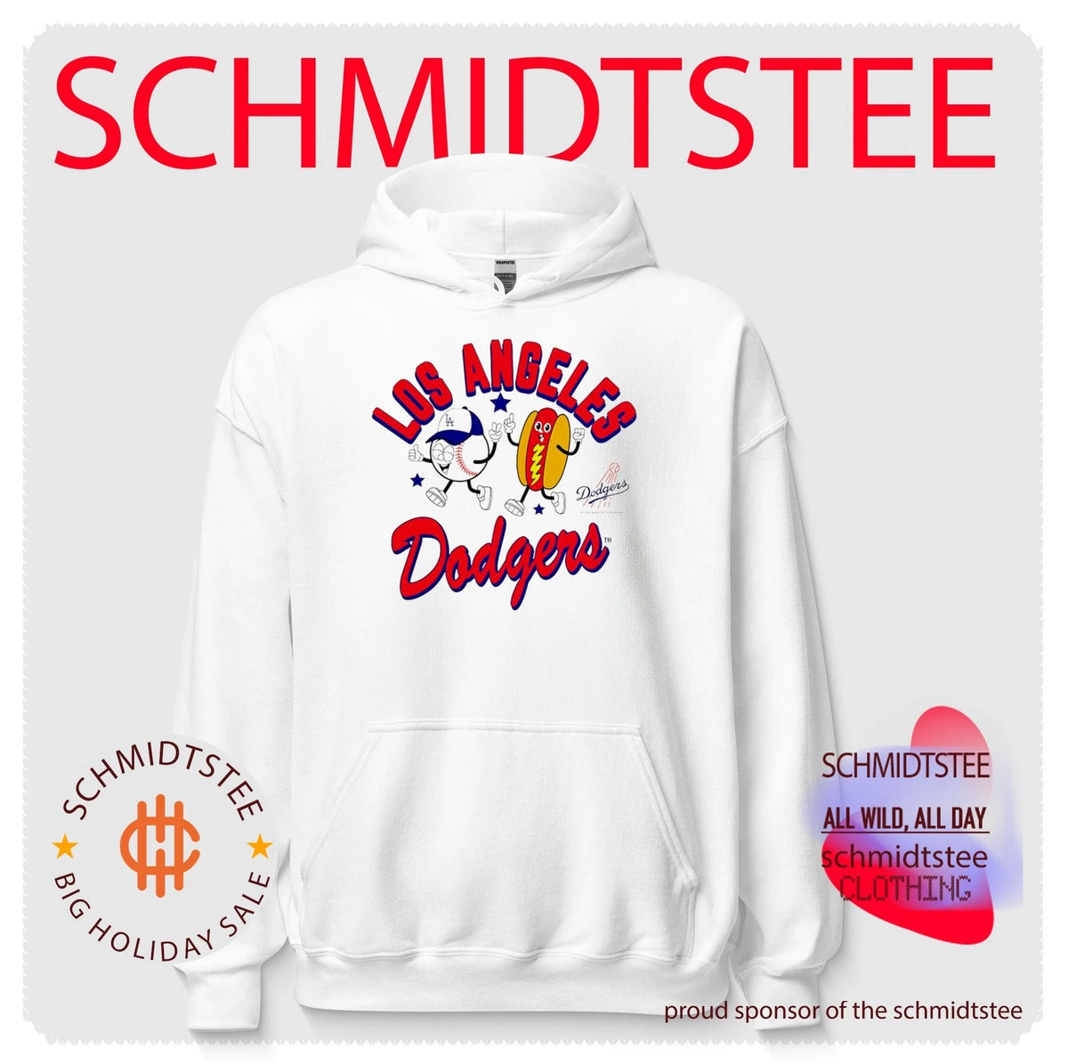 Los Angeles Dodgers HotDog Preschool Snack cartoon shirt