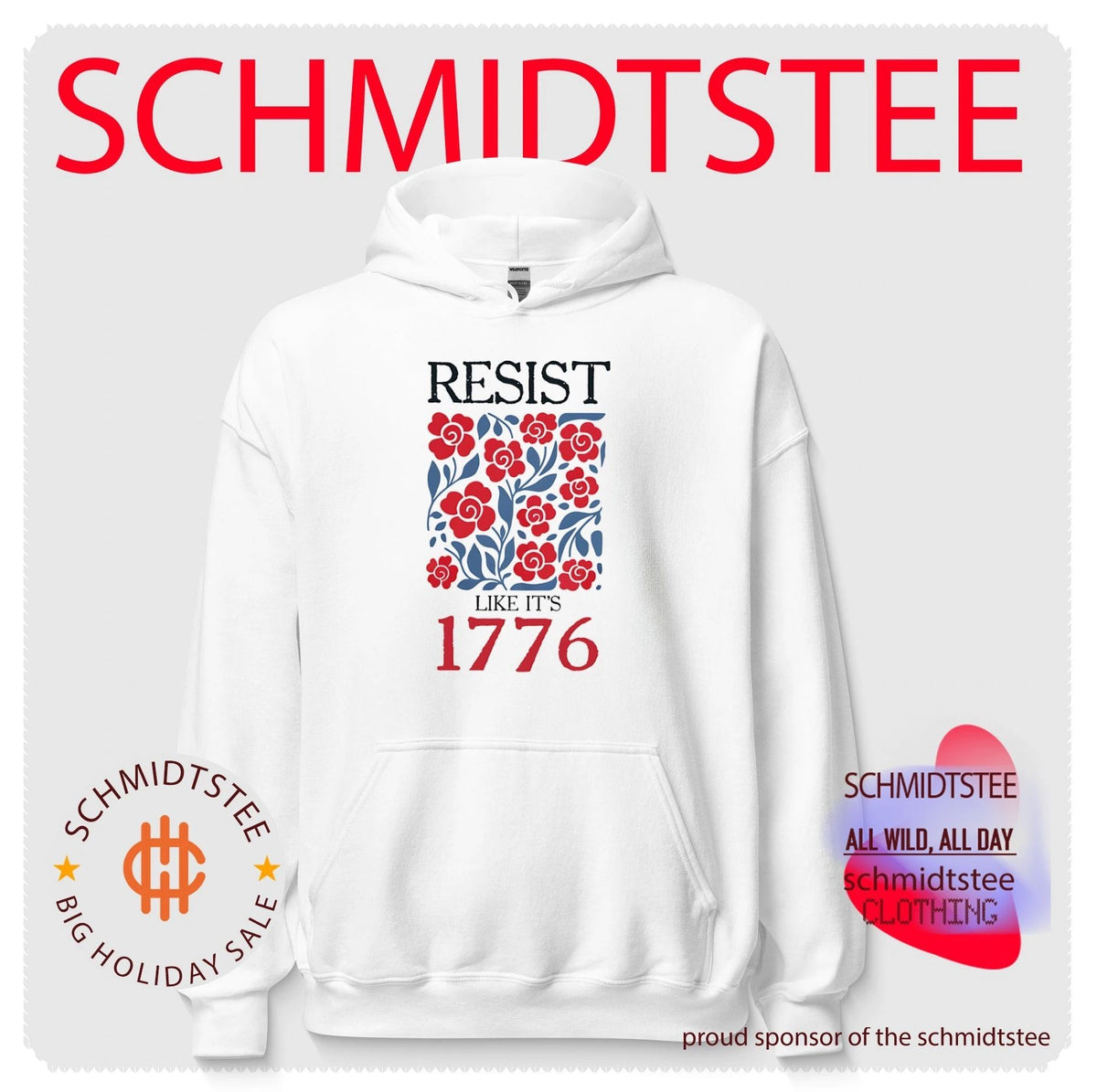 Resist like it’s 1776 flowers illustration shirt