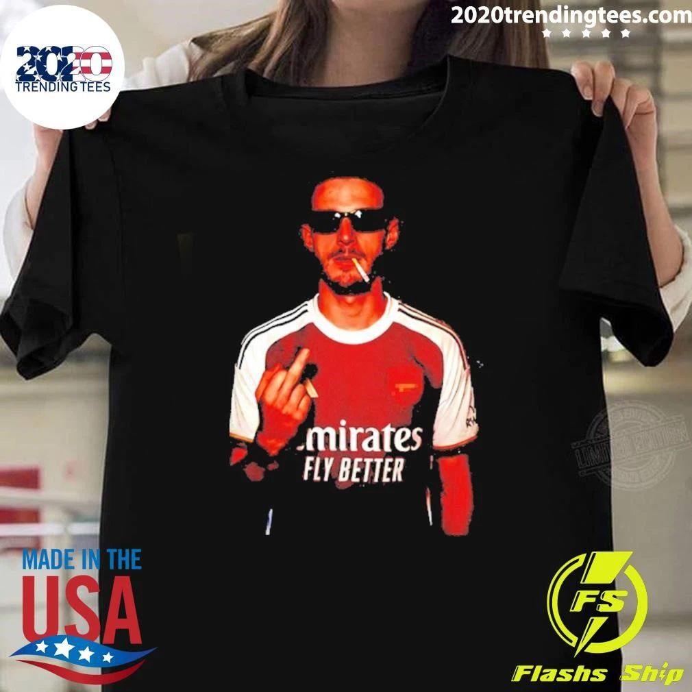 Bukayo Saka Wearing Arsenal Jersey Smoking Shirt