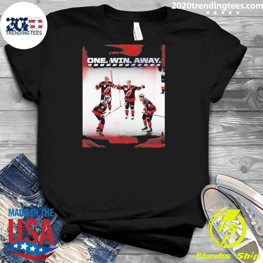 Carolina Hurricanes Sound The Siren One Win Away 2026 Tee Shirt