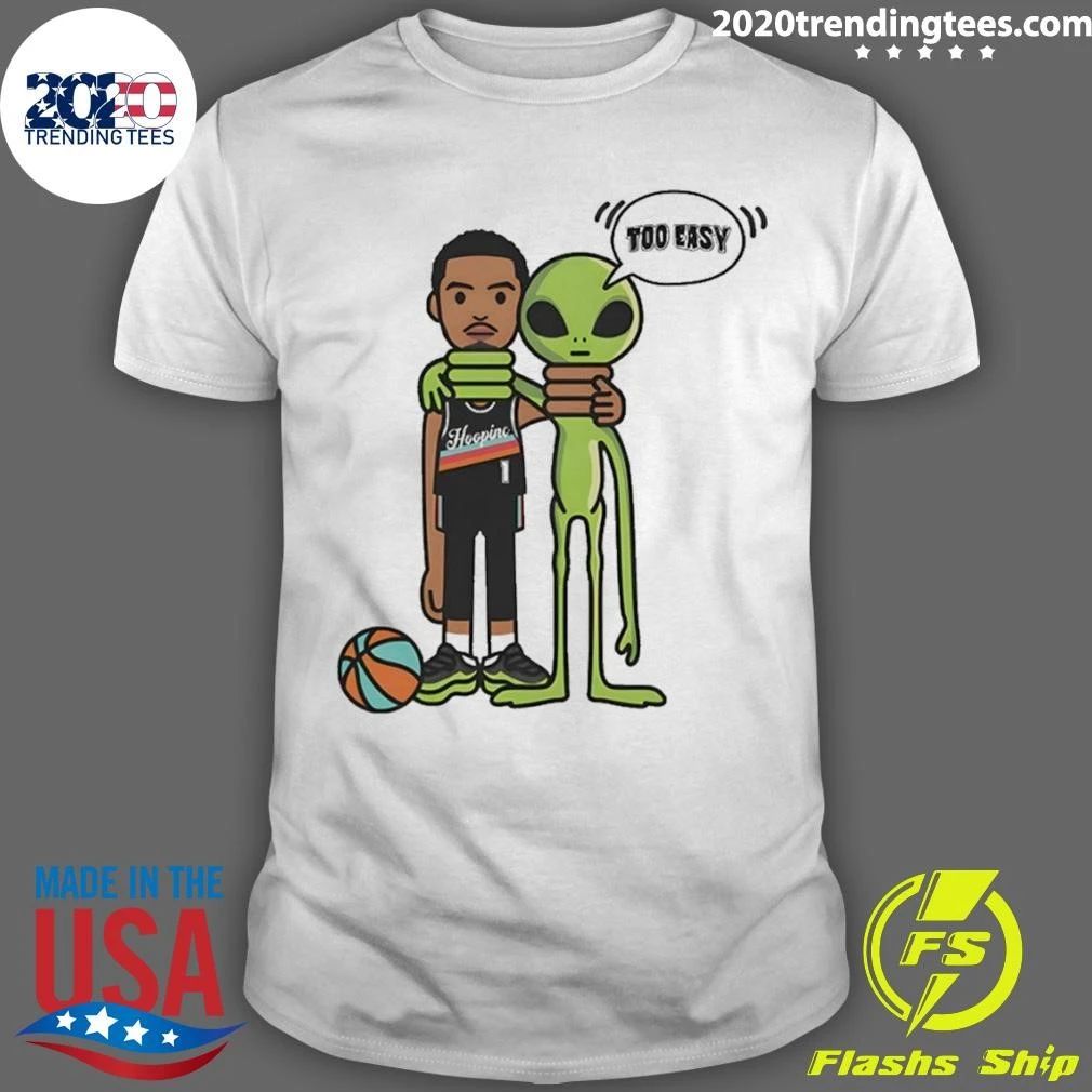 Too Easy Victor Wembanyama Vs The Alien Shoulder Each Other San Antonio Spurs Nba 2026 Basketball Shirt