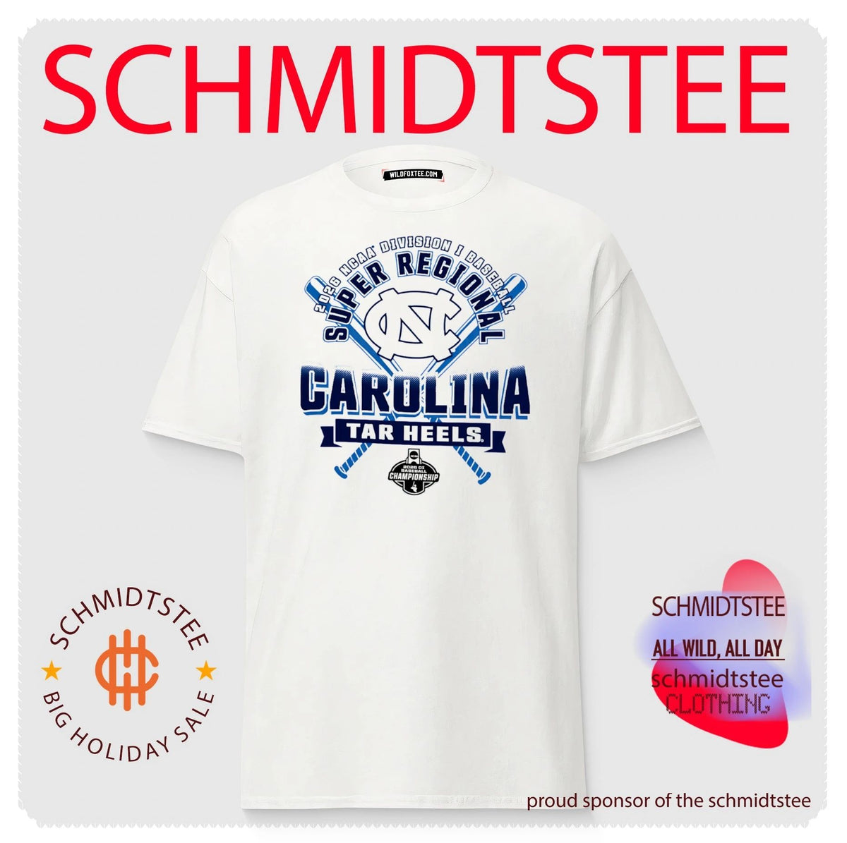 Carolina Tar Heels 2026 NCAA Division I Baseball Super Regionals shirt