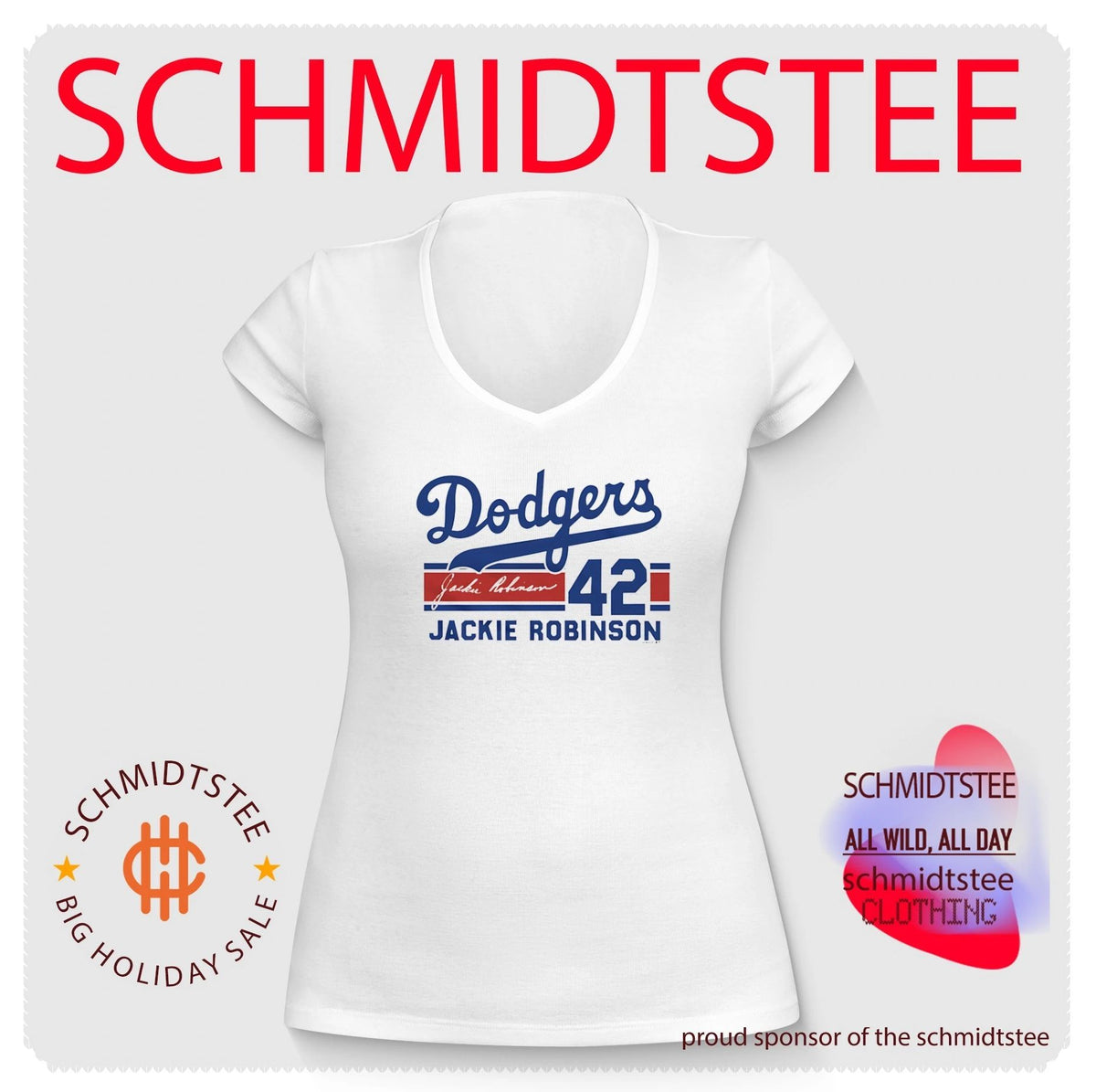 Brooklyn Dodgers Jackie Robinson Signature Name & Number shirt