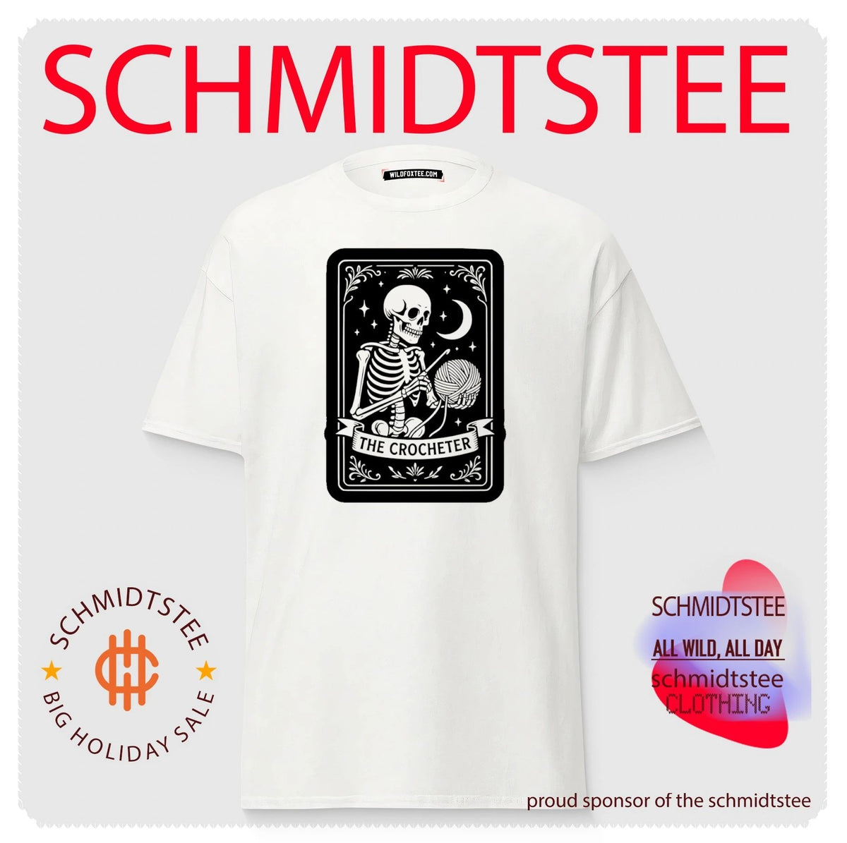 Tarot card the crocheter skeleton shirt