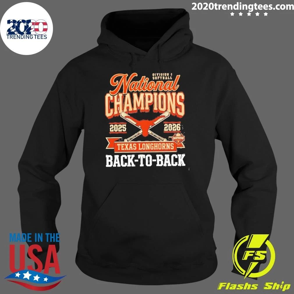 Texas Longhorns National Champs Division I Softball Back to Back 2025-2026 Shirt