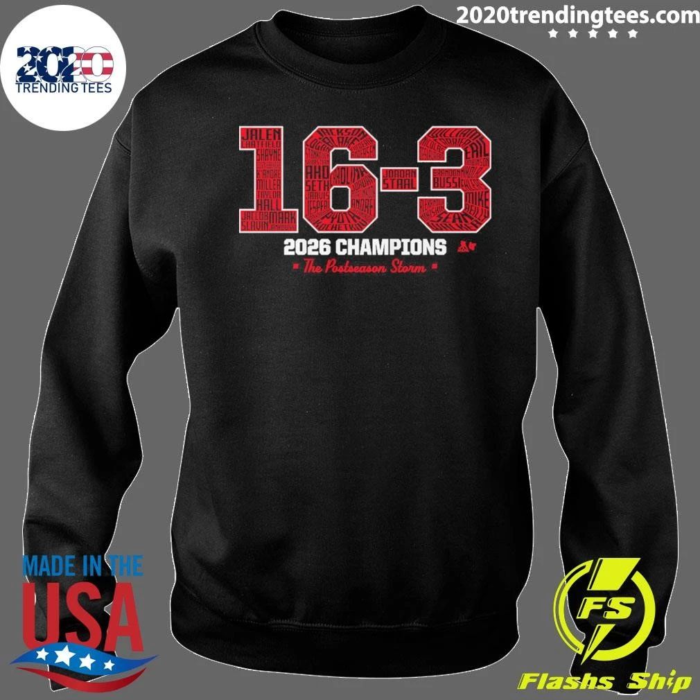 Carolina Hockey 16-3 2026 Champions The Postseason Storm Shirt