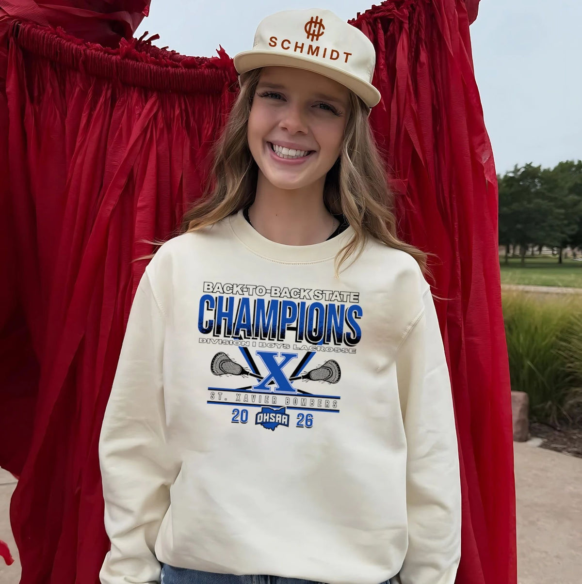 St. Xavier Bombers 2026 OHSAA Boys Lacrosse D1 Back-To-Back State Champions shirt