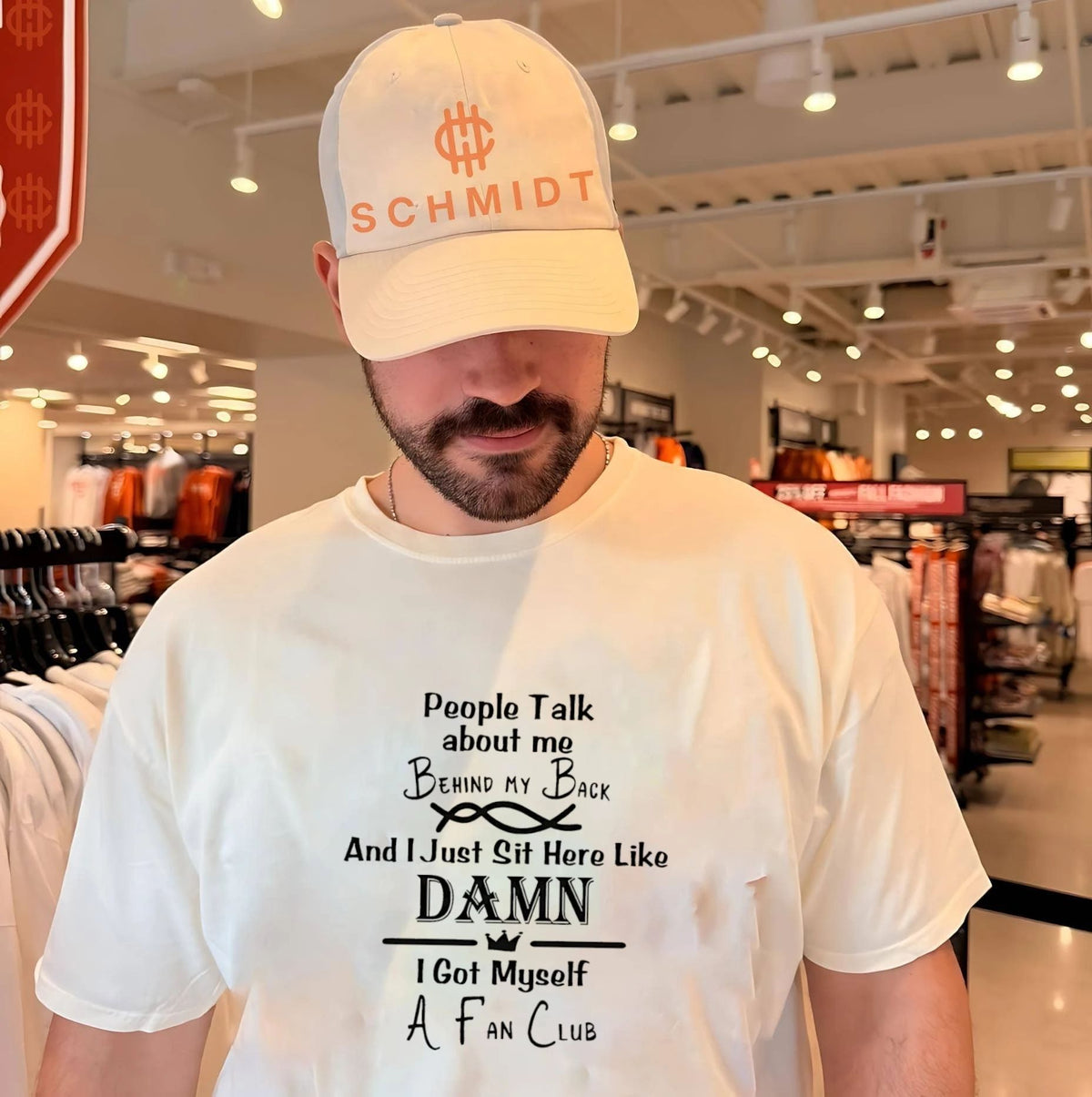 People talk about me behind my back and I just sit here like damn I got myself a fan club shirt