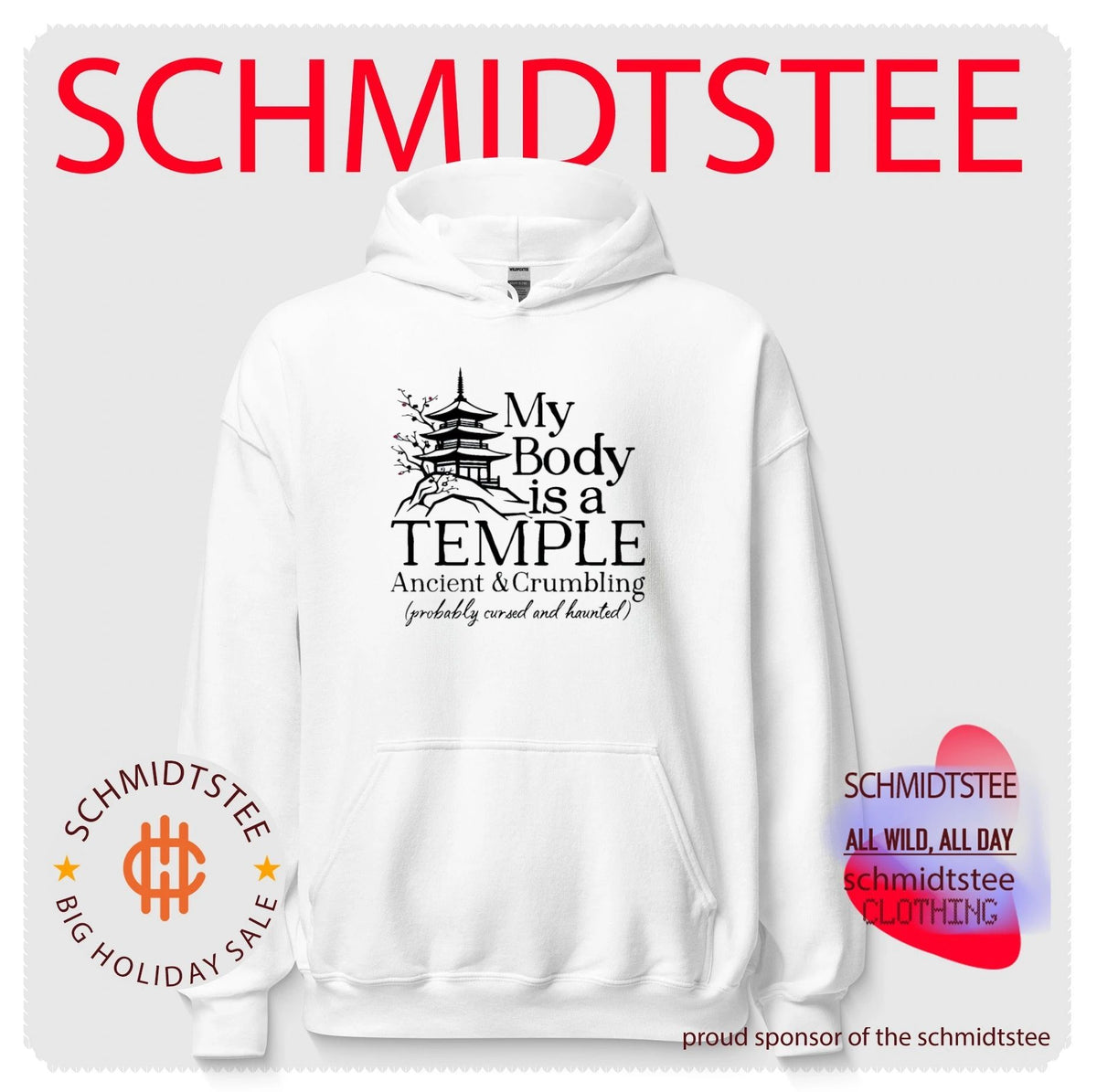 My body is a temple ancient and crumbling pagoda graphic shirt