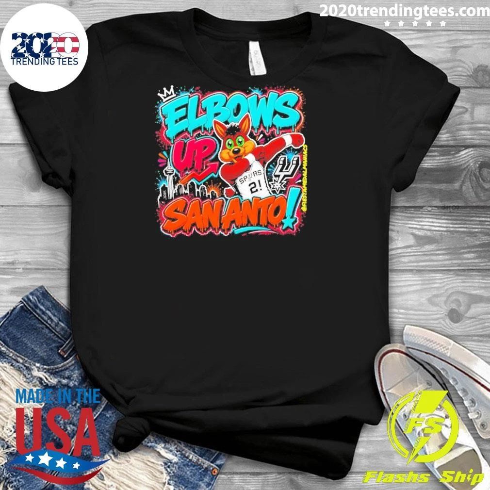 San Antonio Spurs Mascot Elbows Up Sananto Shirt