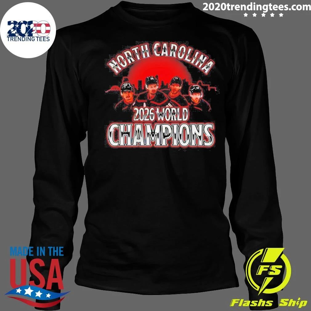 Carolina Hurricanes Hockey Players North Carolina 2026 World Champions Peace Shirt