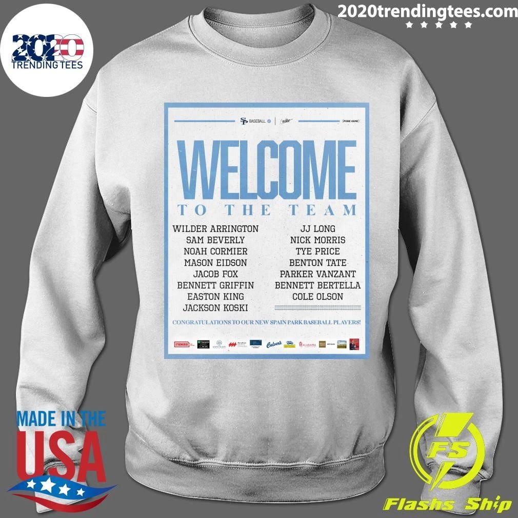 Welcome To The Team Congratulations To Our New Spain Park Baseball Players Shirt