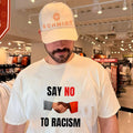 Say no to racism black hand and white hand shirt