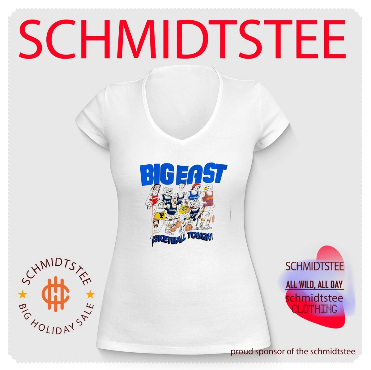 Big East Basketball Tough Mascot Collage shirt