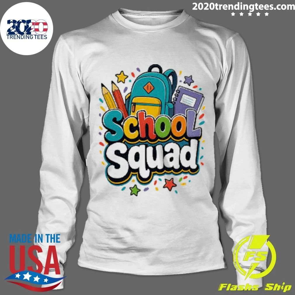 School Squad Colorful Back To Shirt