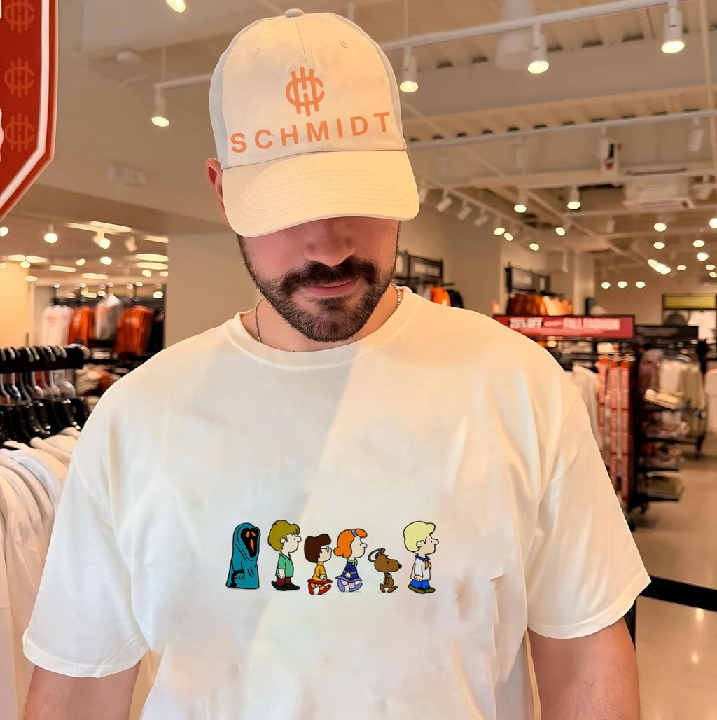 The Mysterious Gang Scooby-Doo features Peanuts shirt