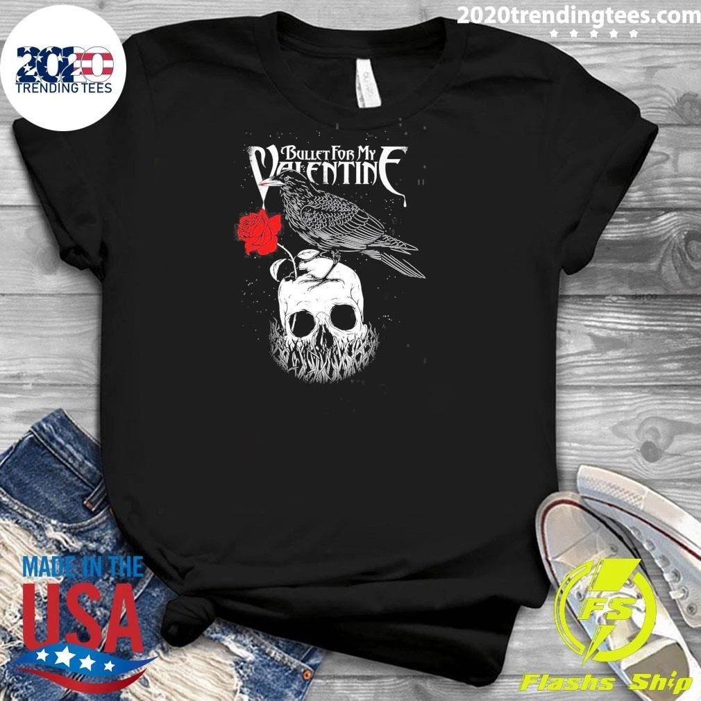 Crows and Human Skulls Bullet For My Valentine Oversized Shirt