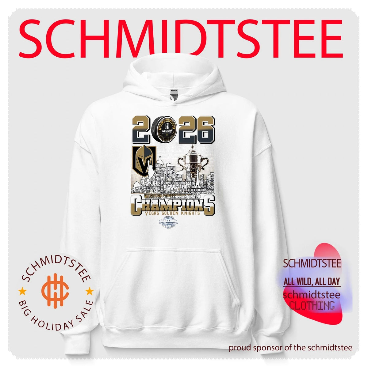 Vegas Golden Knights 2026 Western Conference Champions skyline shirt