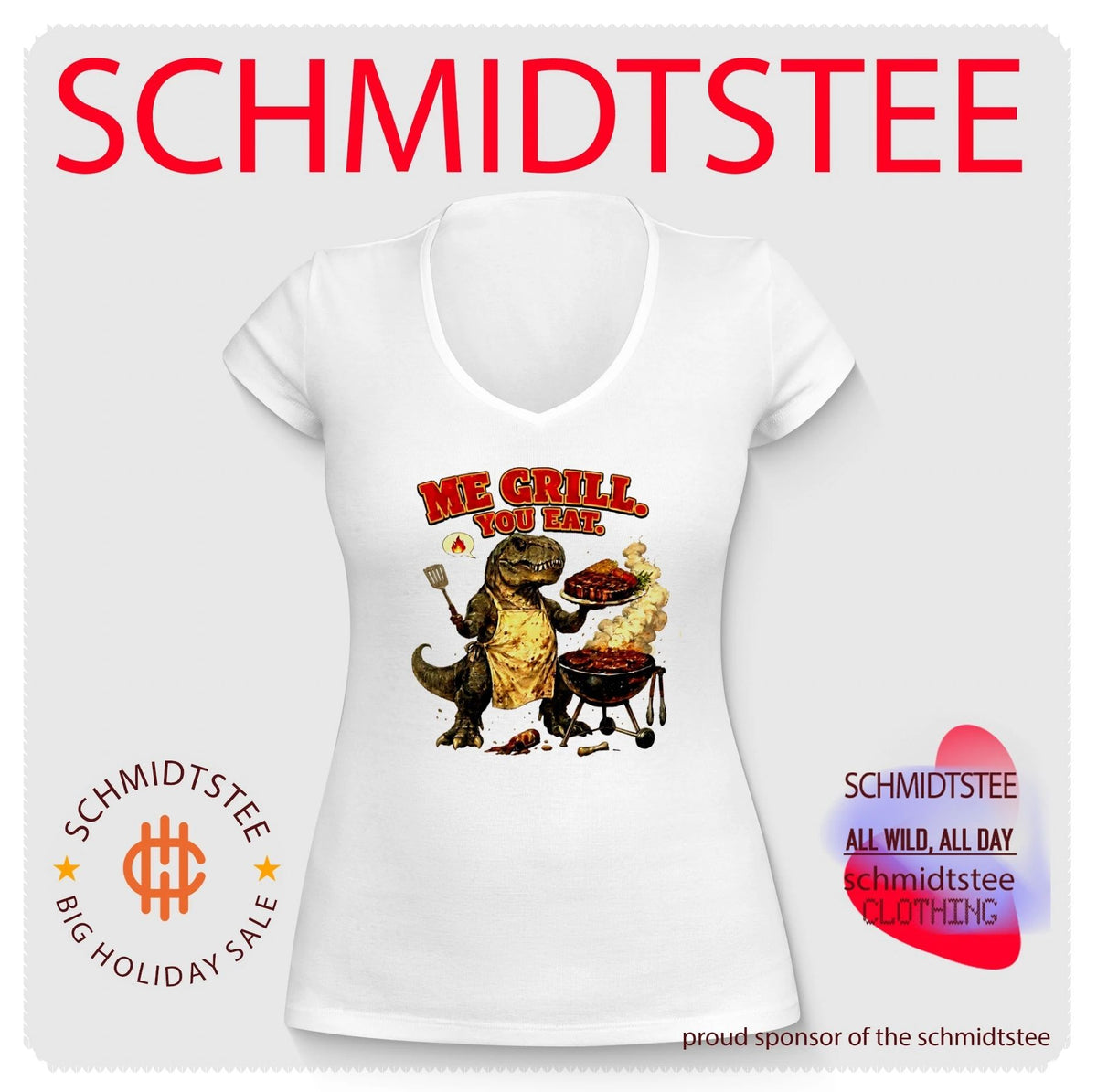 Me Grill You Eat T-Rex Barbecue Chef Tyrannosaurus Rex shirt