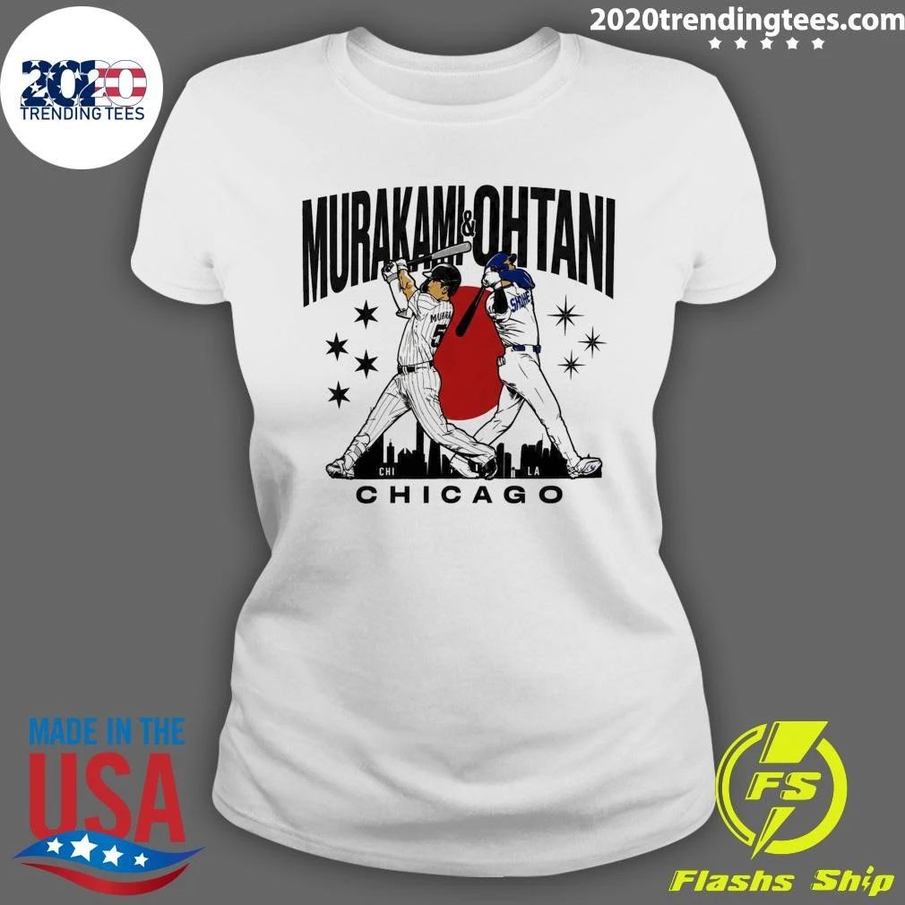 Munetaka Murakami and Shohei Ohtani Chicago Skyline Shirt