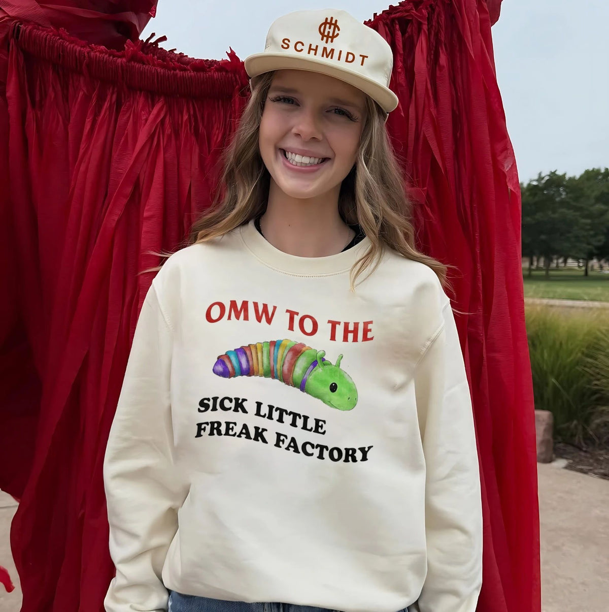 Omw to the sick little freak factory caterpillar shirt