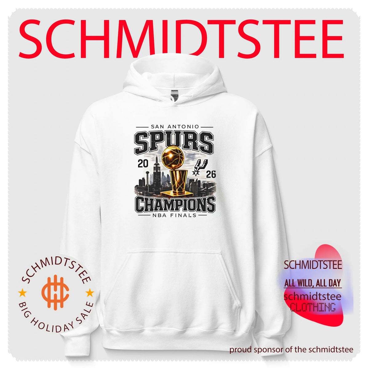 San Antonio Spurs NBA Finals 2026 Champions skyline shirt